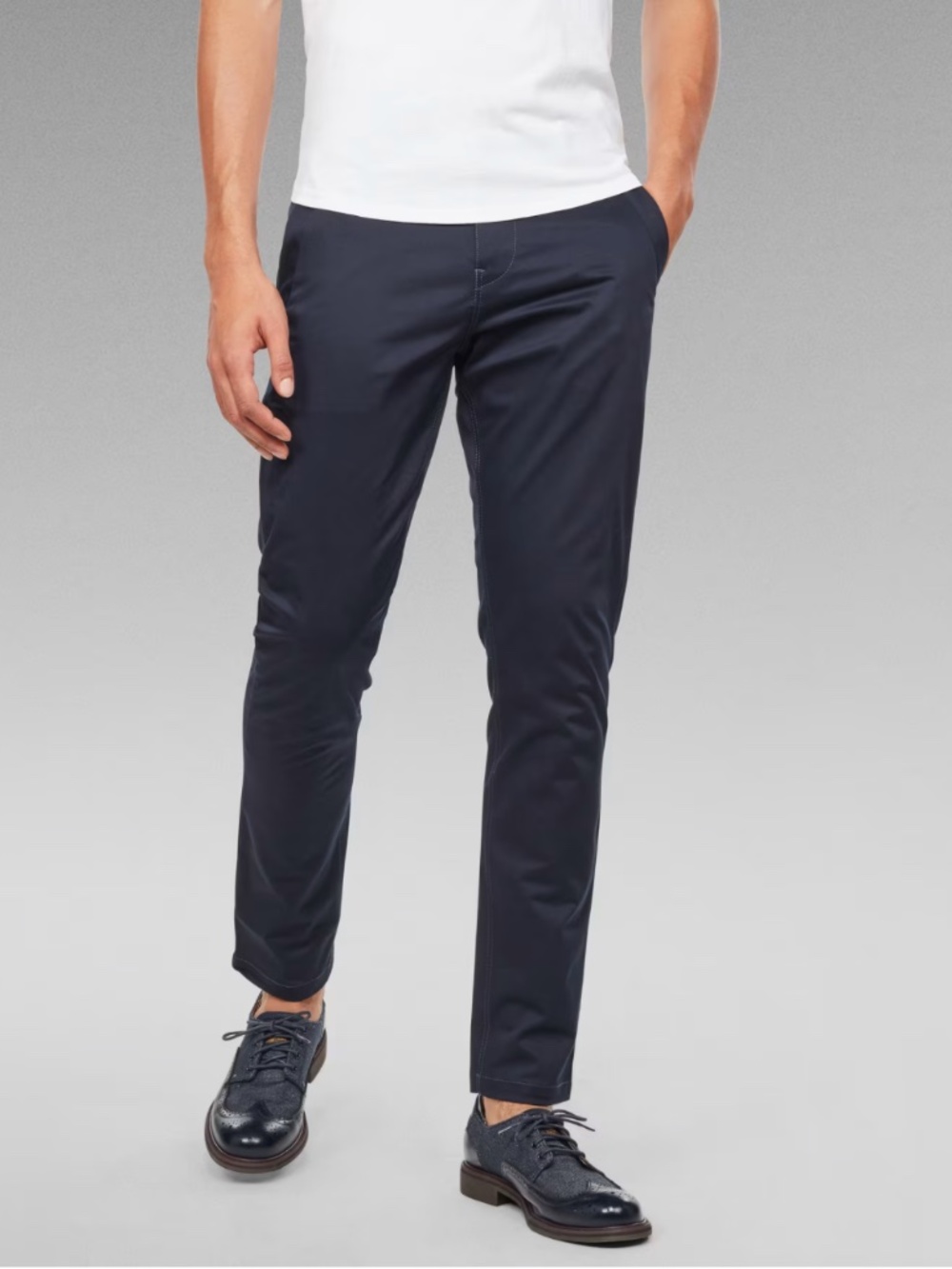 G-Star Raw Men's Bronson Slim Chino Pant Size 29/32 Dark Blue Straight Leg (B)